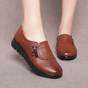 Wedge Leather Shoes Grandma Shoes Ins Trendy Old Man Shoes