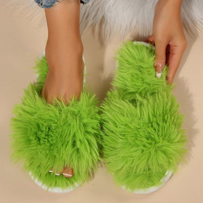 Fluffy Slippers Female Winter Wear